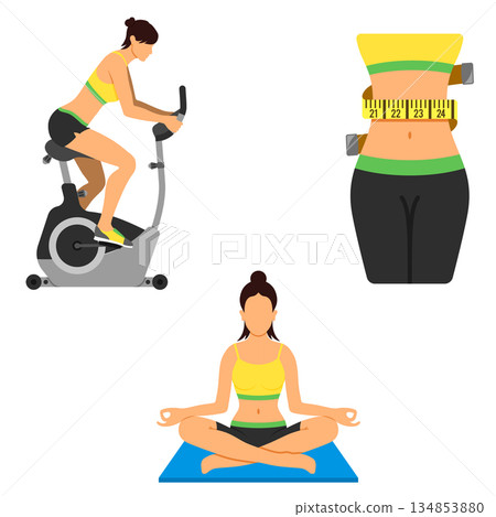 Healthy Lifestyle and Fitness Concept Healthy Lifestyle and Fitness Concept 134853880