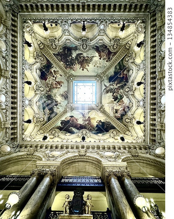 Opera Garnier ceiling painting Opera Garnier ceiling painting 134854383