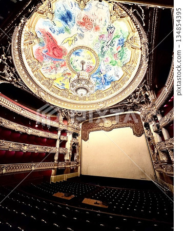 Opera Garnier, Chagall ceiling painting Opera Garnier, Chagall ceiling painting 134854395