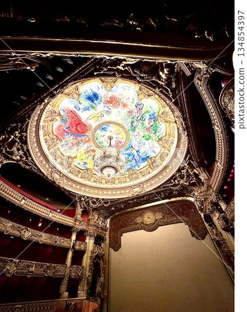 Opera Garnier, Chagall ceiling painting Opera Garnier, Chagall ceiling painting 134854397
