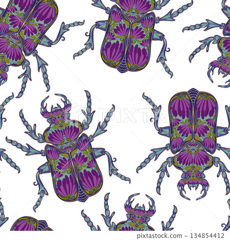 seamless pattern with crabs and sea creatures seamless pattern with crabs and sea creatures 134854412