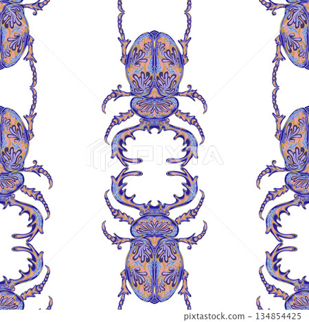 seamless pattern with crabs and sea crab seamless pattern with crabs and sea crab 134854425