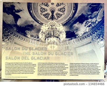 Opera Garnier Ceiling Painting Information Board Opera Garnier Ceiling Painting Information Board 134854466