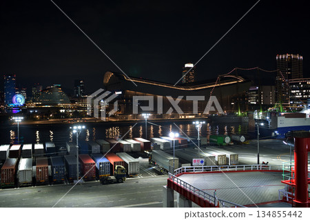 Cityscape Kobe Port at night Kobe Bay Area 134855442
