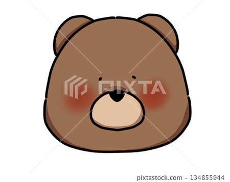Embarrassed bear face Embarrassed bear face 134855944