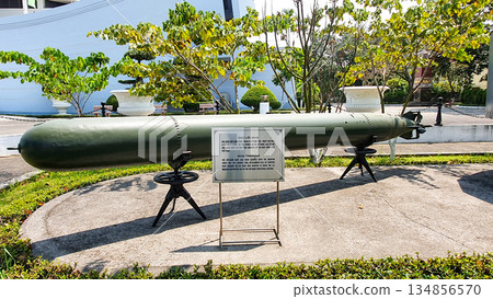 Torpedo Exhibition At Navy Museum In Hai Phong City, Vietnam. Torpedo Exhibition At Navy Museum In Hai Phong City, Vietnam. 134856570
