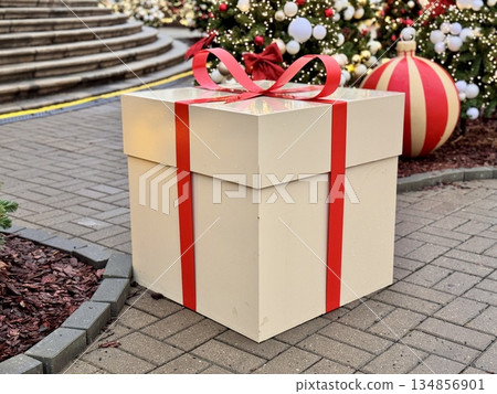 decorative Christmas gift box decorative Christmas gift box 134856901