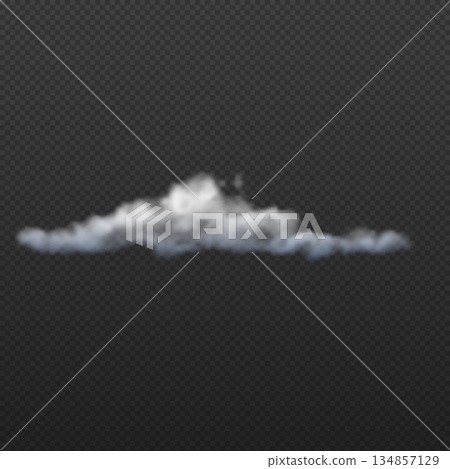 Soft fluffy cloud vector realistic illustration, weather forecast cloudy symbol, meteorology, mist, haze, smoke or fog Soft fluffy cloud vector realistic illustration, weather forecast cloudy symbol, meteorology, mist, haze, smoke or fog 134857129