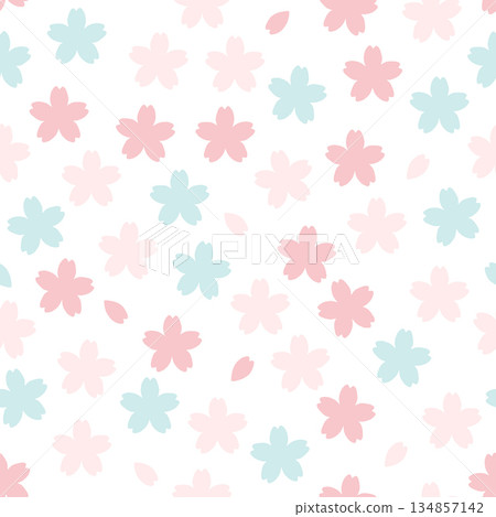Japanese cherry blossom seamless pattern 134857142