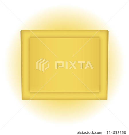 isolated golden announcement board on white background isolated golden announcement board on white background 134858868