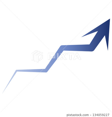 Blue arrow pointing upwards Blue arrow pointing upwards 134859227