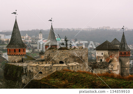 The ancient fortress castle Kamenetz-Podolsky The ancient fortress castle Kamenetz-Podolsky 134859910