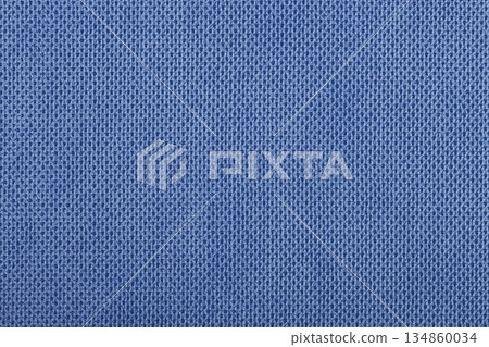 Blue fabric cotton texture. Textile background fabric 134860034