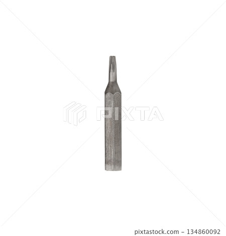 Iron bit for screwdriver and drill on Isolated on a white background Iron bit for screwdriver and drill on Isolated on a white background 134860092