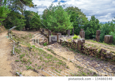 Okayama Kinojo Castle South Gate Ruins Okayama Kinojo Castle South Gate Ruins 134860340