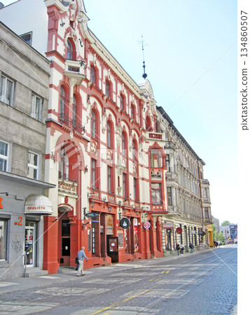 Beautiful architecture of Lodz. Buildings in the Polish city of Lodz Beautiful architecture of Lodz. Buildings in the Polish city of Lodz 134860507