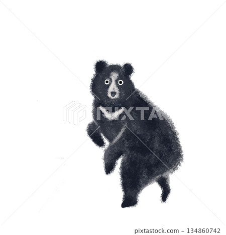 Illustration of a walking bear (reversed) 134860742