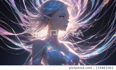 美麗的女人肖像 134861064