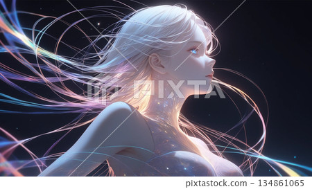 美麗的女人肖像 134861065