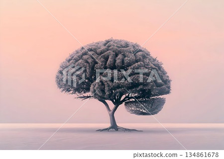 human brain branches and roots intricately forming neural patterns human brain branches and roots intricately forming neural patterns 134861678