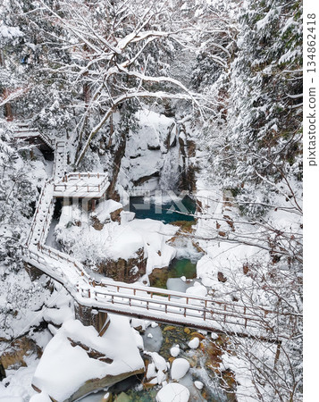 湯森溪谷(冬季):龍神瀑布 湯森溪谷(冬季):龍神瀑布 134862418