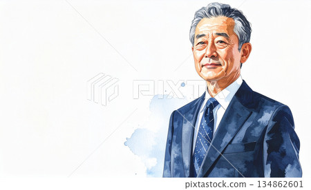 一位身著西裝的老人(生成式人工智慧) 一位身著西裝的老人(生成式人工智慧) 134862601