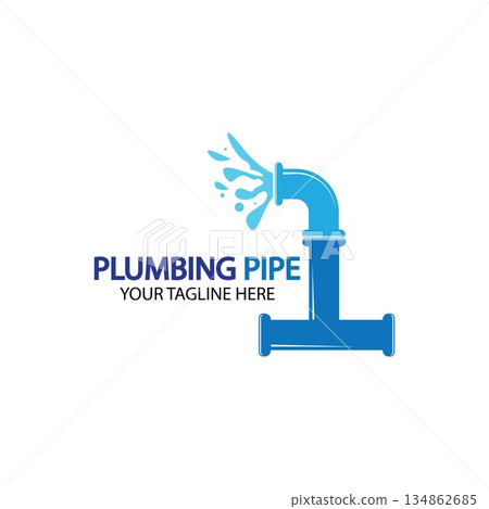 Pipe Plumbing logo vector Design Template,Plumbing logo vector design template. water pipe logo design.Leaking water logotype,Design Concept, Creative Symbol, Icon Pipe Plumbing logo vector Design Template,Plumbing logo vector design template. water pipe logo design.Leaking water logotype,Design Concept, Creative Symbol, Icon 134862685