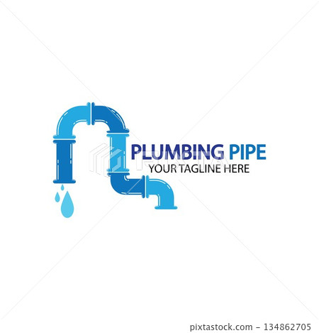 Pipe Plumbing logo vector Design Template,Plumbing logo vector design template. water pipe logo design.Leaking water logotype,Design Concept, Creative Symbol, Icon Pipe Plumbing logo vector Design Template,Plumbing logo vector design template. water pipe logo design.Leaking water logotype,Design Concept, Creative Symbol, Icon 134862705