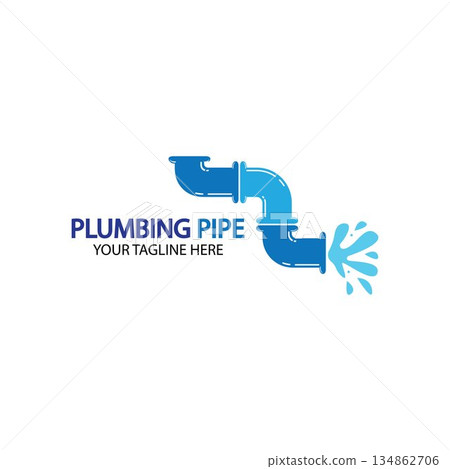 Pipe Plumbing logo vector Design Template,Plumbing logo vector design template. water pipe logo design.Leaking water logotype,Design Concept, Creative Symbol, Icon Pipe Plumbing logo vector Design Template,Plumbing logo vector design template. water pipe logo design.Leaking water logotype,Design Concept, Creative Symbol, Icon 134862706