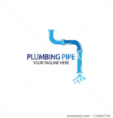 Pipe Plumbing logo vector Design Template,Plumbing logo vector design template. water pipe logo design.Leaking water logotype,Design Concept, Creative Symbol, Icon Pipe Plumbing logo vector Design Template,Plumbing logo vector design template. water pipe logo design.Leaking water logotype,Design Concept, Creative Symbol, Icon 134862730