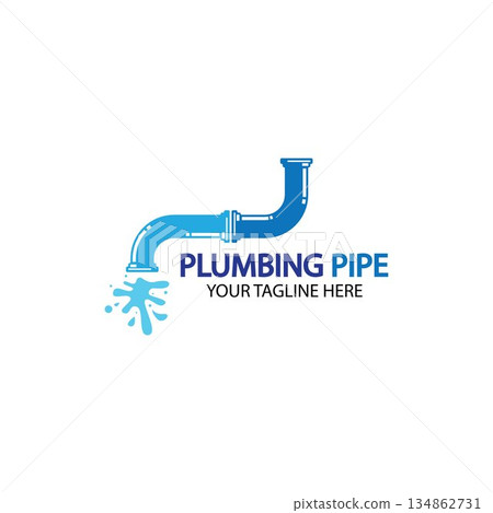 Pipe Plumbing logo vector Design Template,Plumbing logo vector design template. water pipe logo design.Leaking water logotype,Design Concept, Creative Symbol, Icon Pipe Plumbing logo vector Design Template,Plumbing logo vector design template. water pipe logo design.Leaking water logotype,Design Concept, Creative Symbol, Icon 134862731
