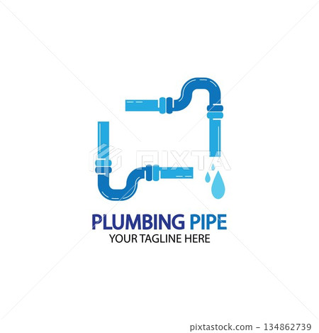 Pipe Plumbing logo vector Design Template,Plumbing logo vector design template. water pipe logo design.Leaking water logotype,Design Concept, Creative Symbol, Icon Pipe Plumbing logo vector Design Template,Plumbing logo vector design template. water pipe logo design.Leaking water logotype,Design Concept, Creative Symbol, Icon 134862739