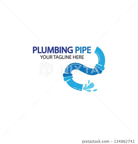Pipe Plumbing logo vector Design Template,Plumbing logo vector design template. water pipe logo design.Leaking water logotype,Design Concept, Creative Symbol, Icon Pipe Plumbing logo vector Design Template,Plumbing logo vector design template. water pipe logo design.Leaking water logotype,Design Concept, Creative Symbol, Icon 134862741