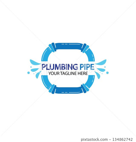 Pipe Plumbing logo vector Design Template,Plumbing logo vector design template. water pipe logo design.Leaking water logotype,Design Concept, Creative Symbol, Icon Pipe Plumbing logo vector Design Template,Plumbing logo vector design template. water pipe logo design.Leaking water logotype,Design Concept, Creative Symbol, Icon 134862742