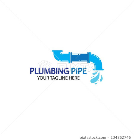 Pipe Plumbing logo vector Design Template,Plumbing logo vector design template. water pipe logo design.Leaking water logotype,Design Concept, Creative Symbol, Icon Pipe Plumbing logo vector Design Template,Plumbing logo vector design template. water pipe logo design.Leaking water logotype,Design Concept, Creative Symbol, Icon 134862746