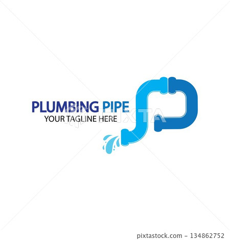 Pipe Plumbing logo vector Design Template,Plumbing logo vector design template. water pipe logo design.Leaking water logotype,Design Concept, Creative Symbol, Icon Pipe Plumbing logo vector Design Template,Plumbing logo vector design template. water pipe logo design.Leaking water logotype,Design Concept, Creative Symbol, Icon 134862752