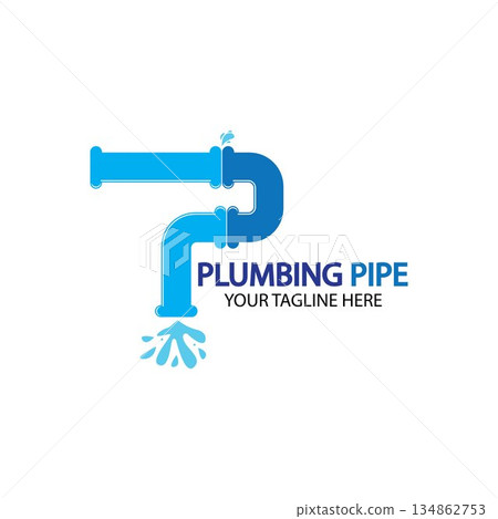 Pipe Plumbing logo vector Design Template,Plumbing logo vector design template. water pipe logo design.Leaking water logotype,Design Concept, Creative Symbol, Icon Pipe Plumbing logo vector Design Template,Plumbing logo vector design template. water pipe logo design.Leaking water logotype,Design Concept, Creative Symbol, Icon 134862753