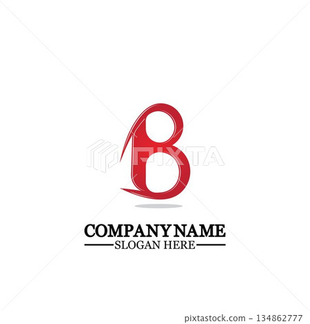 Abstract letter b logo vector. B logo symbol icon design template. Abstract letter b logo vector. B logo symbol icon design template. 134862777