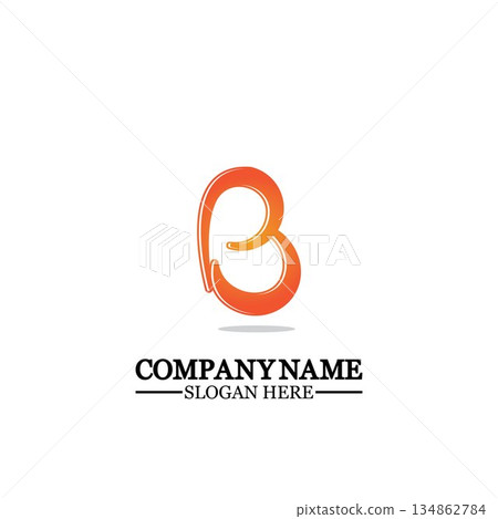 Abstract letter b logo vector. B logo symbol icon design template. Abstract letter b logo vector. B logo symbol icon design template. 134862784