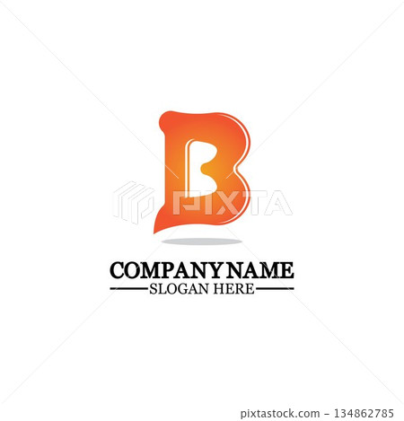 Abstract letter b logo vector. B logo symbol icon design template. Abstract letter b logo vector. B logo symbol icon design template. 134862785