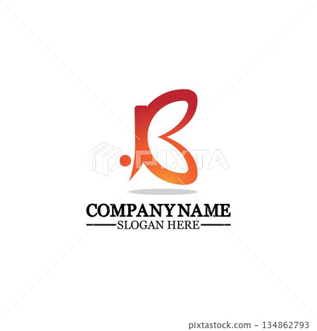 Abstract letter b logo vector. B logo symbol icon design template. Abstract letter b logo vector. B logo symbol icon design template. 134862793