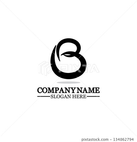 Abstract letter b logo vector. B logo symbol icon design template. Abstract letter b logo vector. B logo symbol icon design template. 134862794