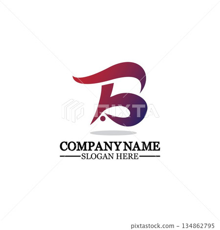 Abstract letter b logo vector. B logo symbol icon design template. Abstract letter b logo vector. B logo symbol icon design template. 134862795