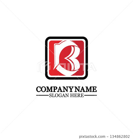 Abstract letter b logo vector. B logo symbol icon design template. 134862802
