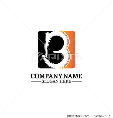 Abstract letter b logo vector. B logo symbol icon design template. 134862803