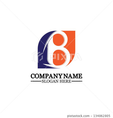 Abstract letter b logo vector. B logo symbol icon design template. Abstract letter b logo vector. B logo symbol icon design template. 134862805