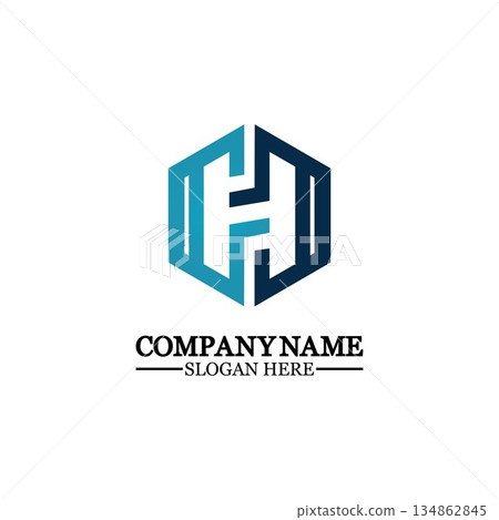 Abstract letter H Hexagon vector logo design... - Stock Illustration ...