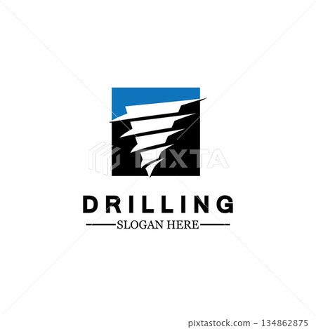Drill logo icon design template ,Logo for mining / business / bore / drilling business / oil drilling. Other companies. Vector illustration. Drill logo icon design template ,Logo for mining / business / bore / drilling business / oil drilling. Other companies. Vector illustration. 134862875