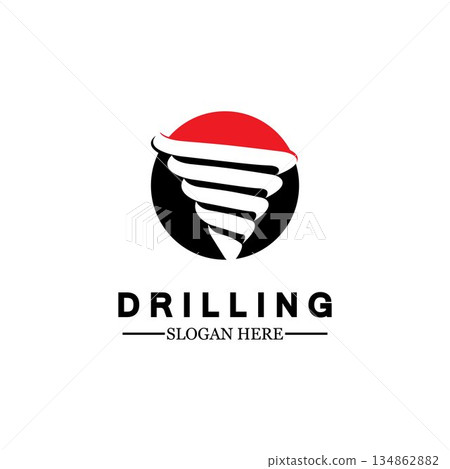Drill logo icon design template ,Logo for mining / business / bore / drilling business / oil drilling. Other companies. Vector illustration. 134862882