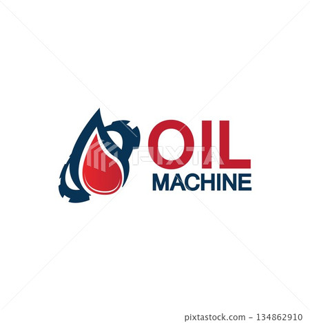 Oil industry vector design template,Oil Industry logo designs concept vector, Oil Gear Machine logo template symbol 134862910